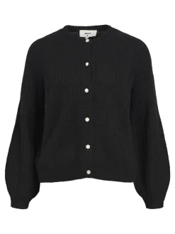 OBJECT Cardigans|Stickat*ALPACKA- OCH YLLEBLANDNING KOFTA Black