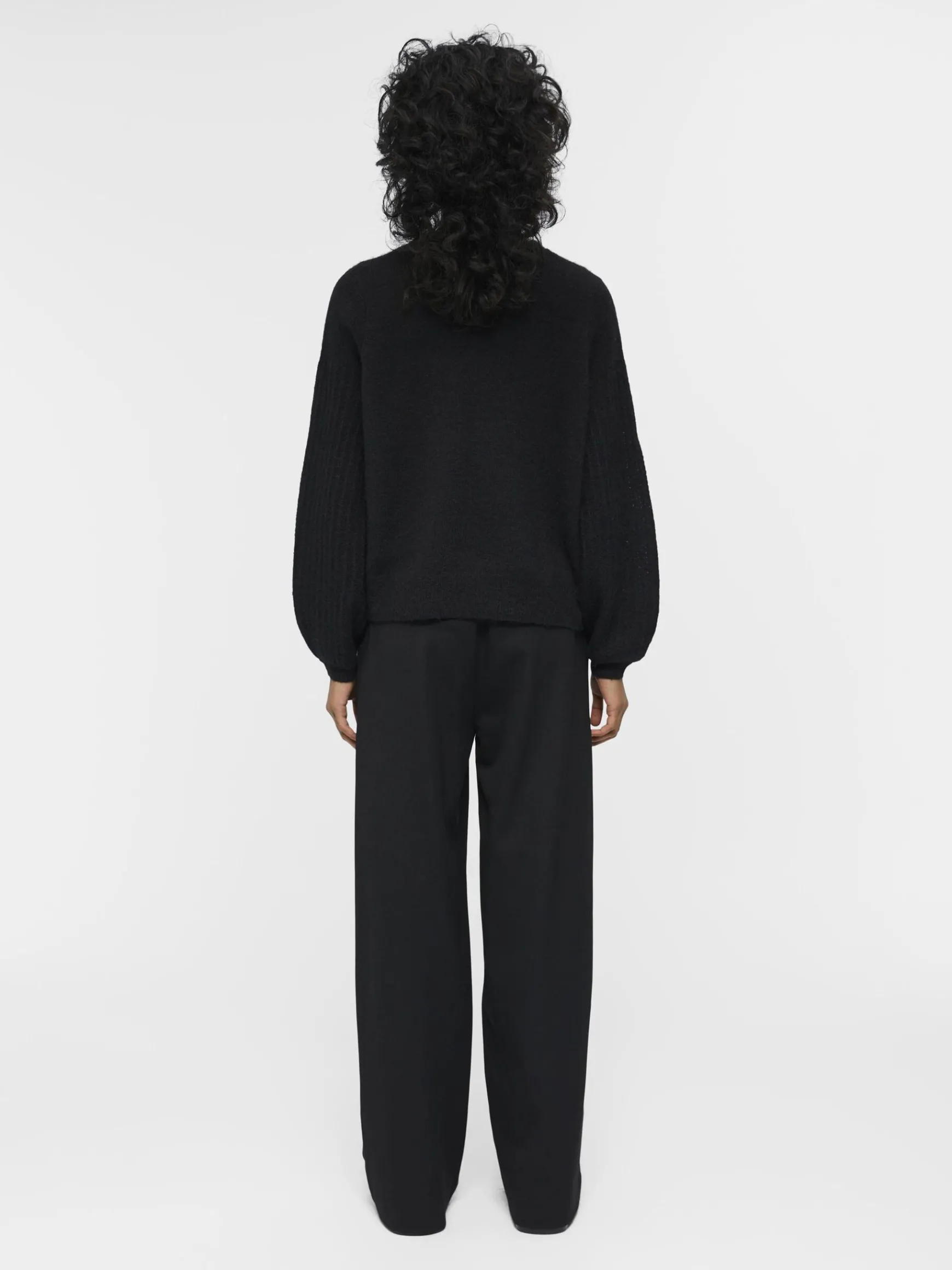 OBJECT Cardigans|Stickat*ALPACKA- OCH YLLEBLANDNING KOFTA Black