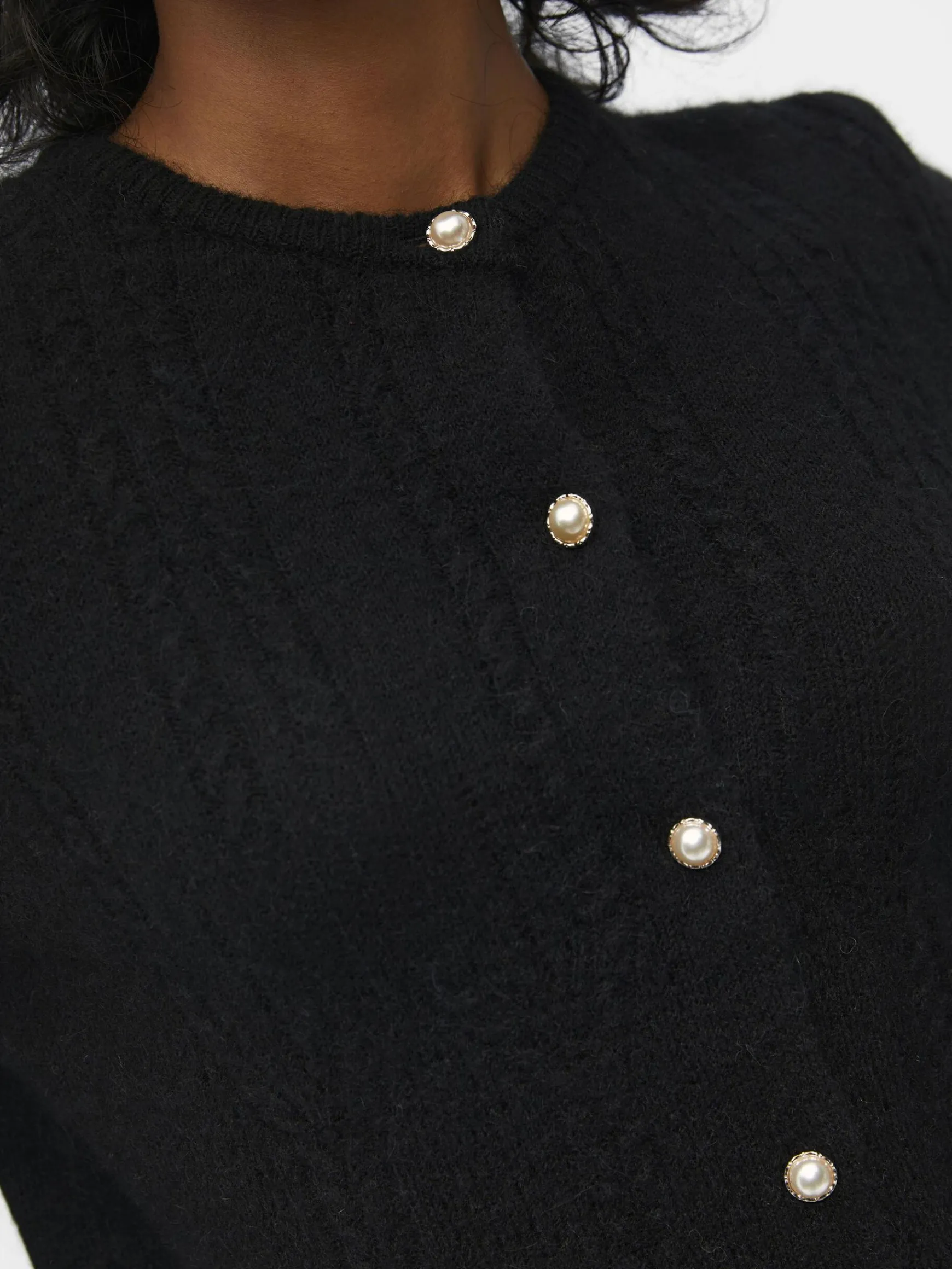OBJECT Cardigans|Stickat*ALPACKA- OCH YLLEBLANDNING KOFTA Black