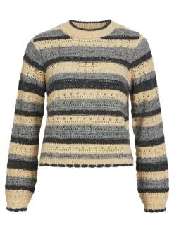 OBJECT Stickat*ALPACKAULLBLANDNING TRÖJA Medium Grey Melange