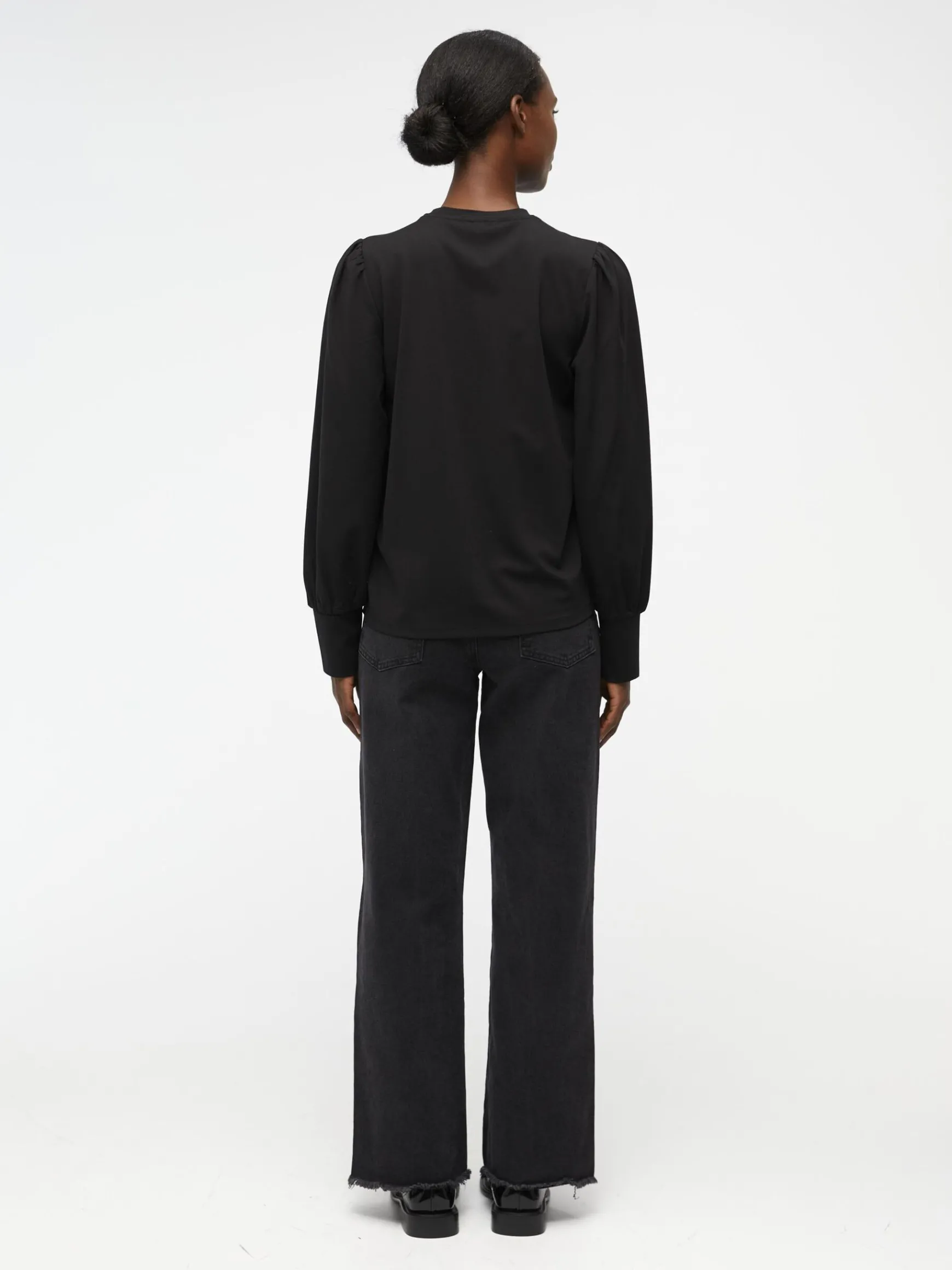 OBJECT Skjortor|Toppar*BALLONGÄRMAD TOPP Black