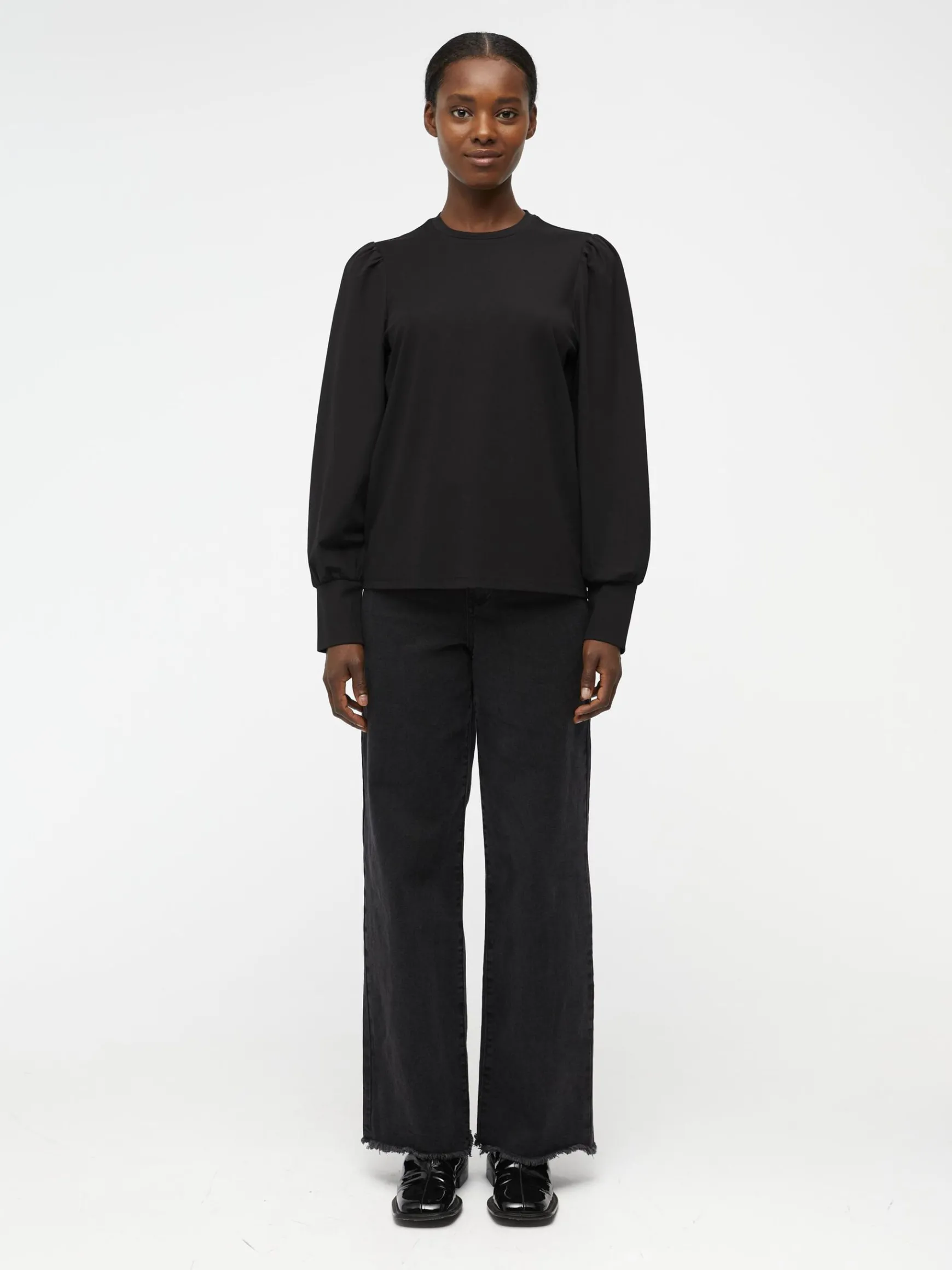 OBJECT Skjortor|Toppar*BALLONGÄRMAD TOPP Black