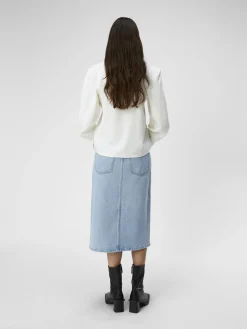 OBJECT Skjortor|Toppar*BALLONGÄRMAD TOPP Cloud Dancer