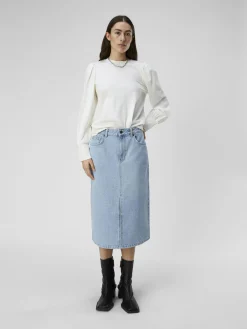 OBJECT Skjortor|Toppar*BALLONGÄRMAD TOPP Cloud Dancer