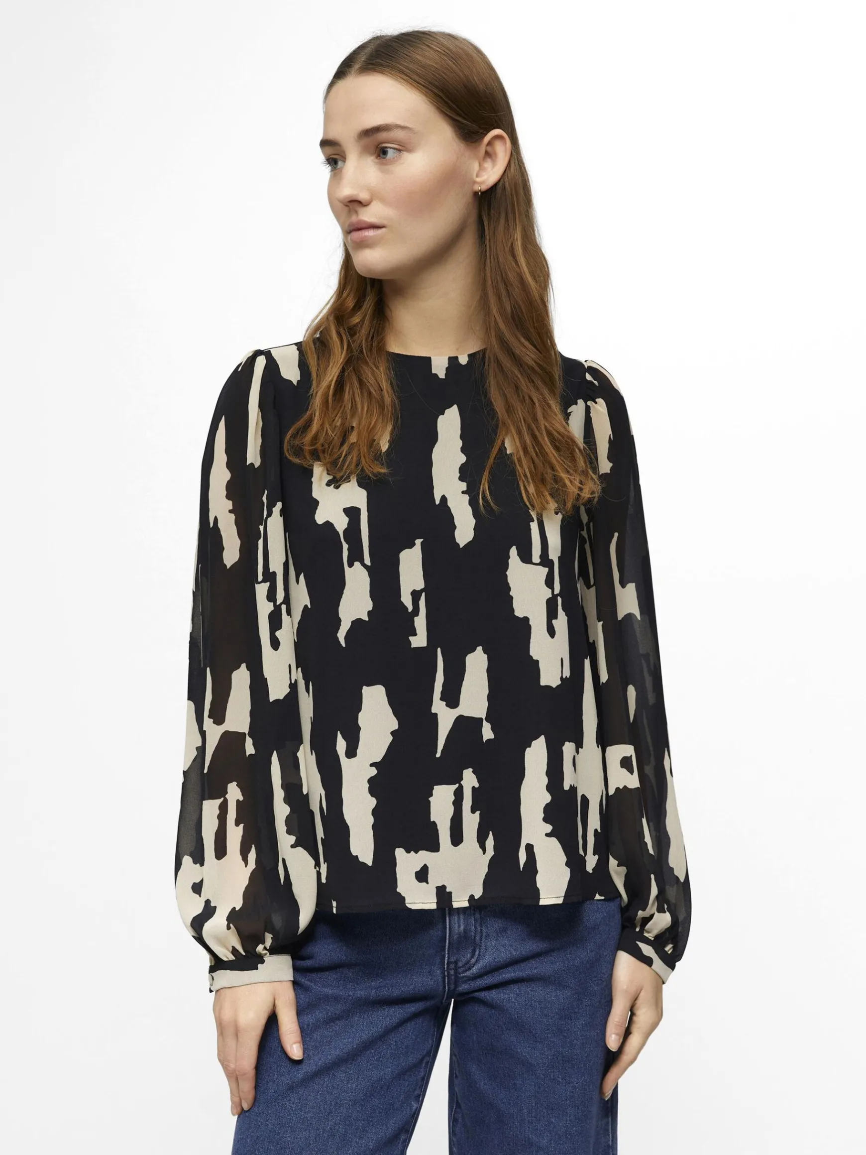 OBJECT Skjortor|Toppar*BALLONGÄRMAR BLUS Black