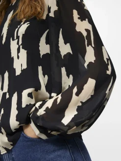OBJECT Skjortor|Toppar*BALLONGÄRMAR BLUS Black