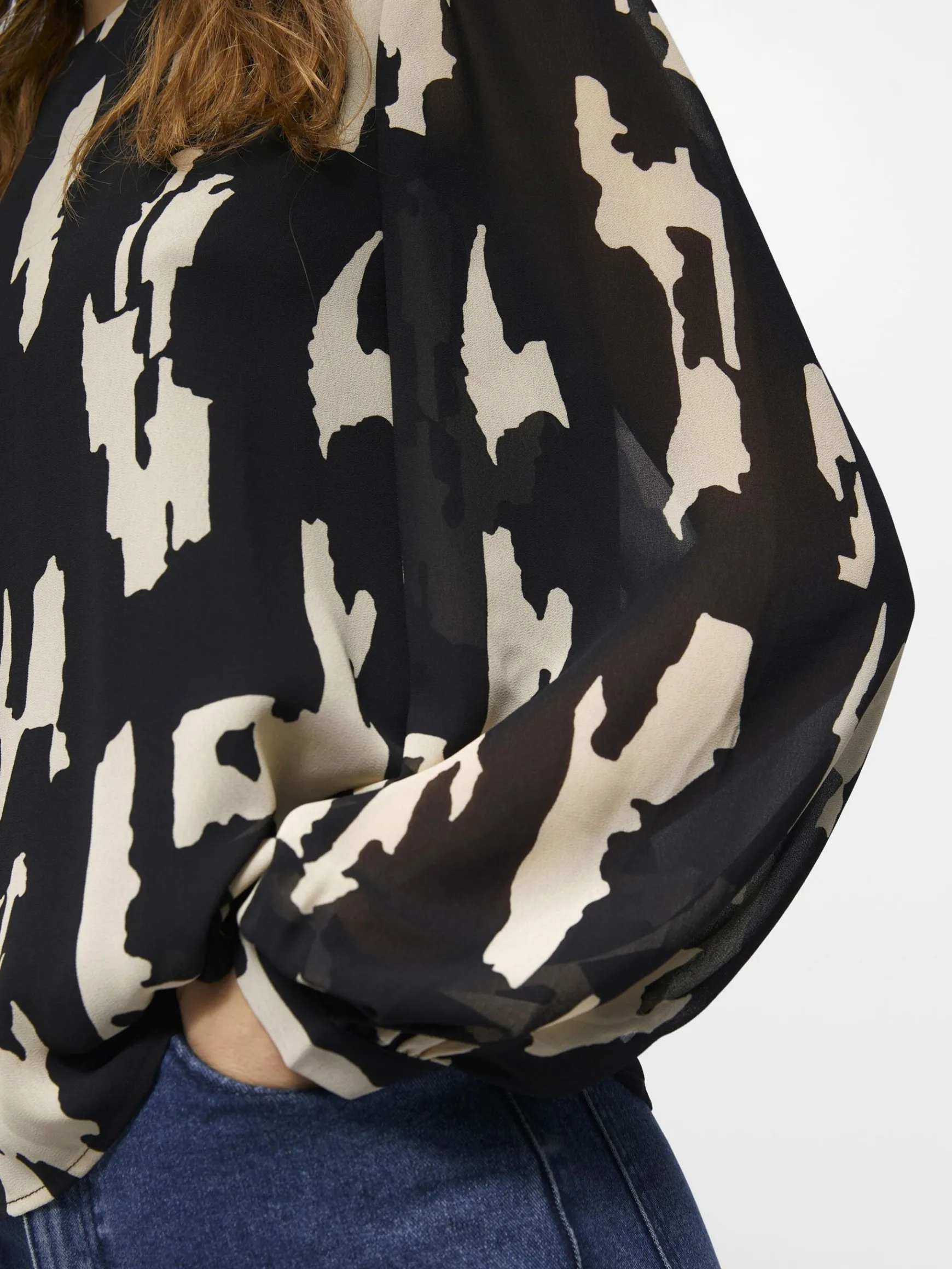 OBJECT Skjortor|Toppar*BALLONGÄRMAR BLUS Black