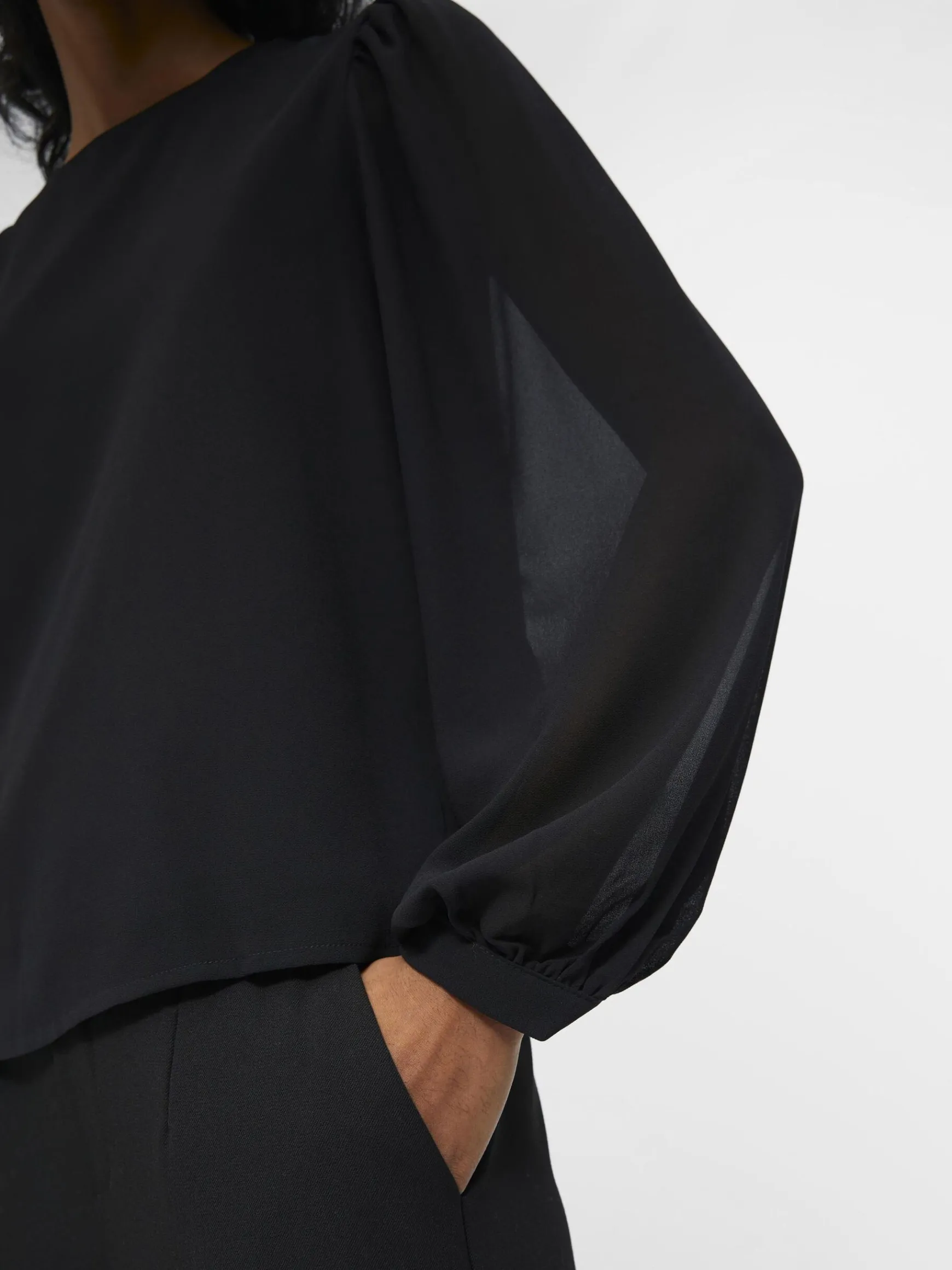 OBJECT Skjortor|Toppar*BALLONGÄRMAR BLUS Black