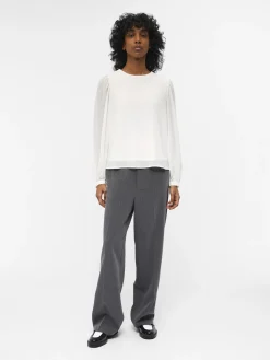OBJECT Skjortor|Toppar*BALLONGÄRMAR BLUS Cloud Dancer