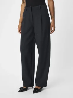 OBJECT Byxor*BARREL-BEN BYXOR Dark Grey Melange