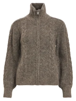 OBJECT Cardigans*BLIXTLÅS STICKAD KOFTA Morel
