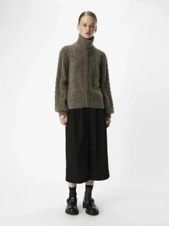 OBJECT Cardigans*BLIXTLÅS STICKAD KOFTA Morel