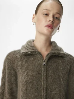 OBJECT Cardigans*BLIXTLÅS STICKAD KOFTA Morel