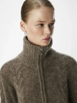 OBJECT Cardigans*BLIXTLÅS STICKAD KOFTA Morel