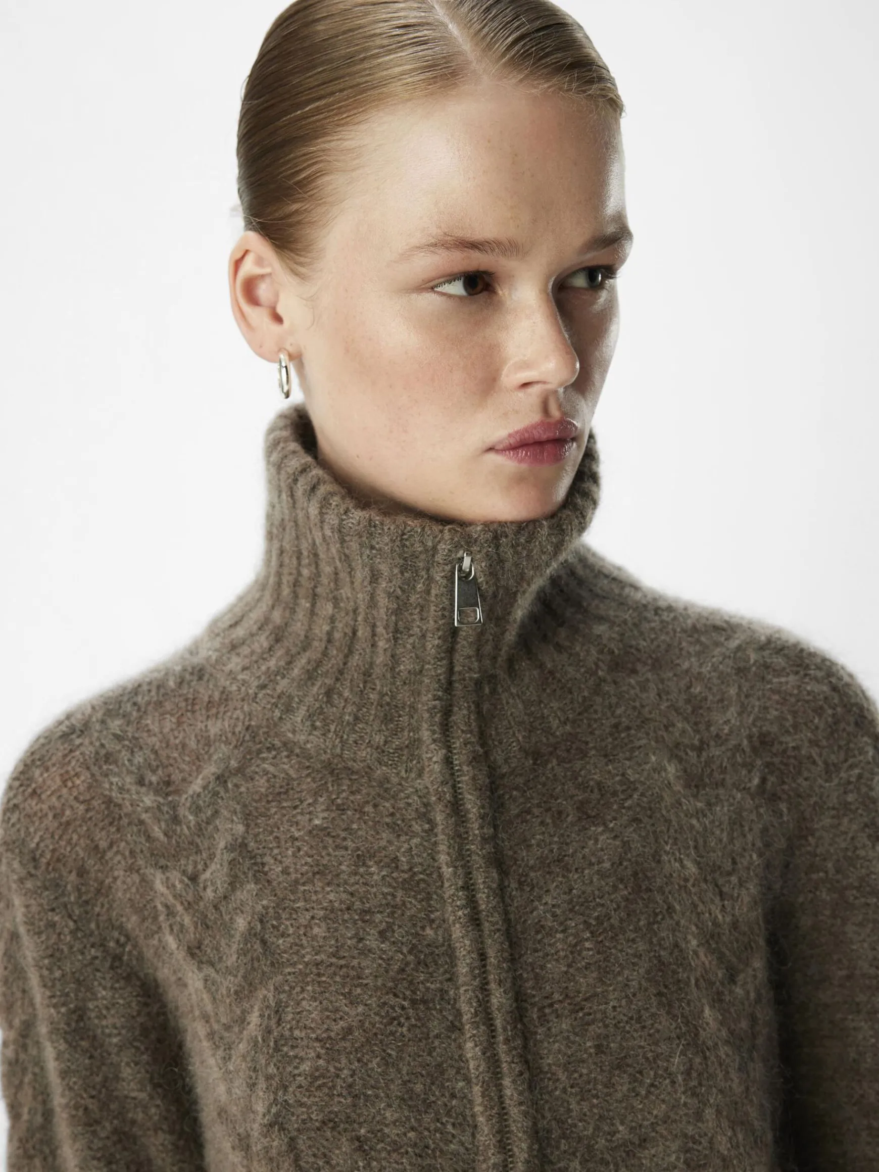 OBJECT Cardigans*BLIXTLÅS STICKAD KOFTA Morel
