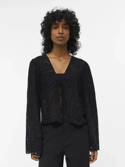 OBJECT Skjortor|Toppar*BRODERIE ANGLAISE BLUS Black