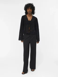 OBJECT Skjortor|Toppar*BRODERIE ANGLAISE BLUS Black