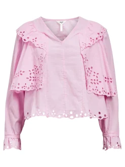 OBJECT Skjortor*BRODERIE ANGLAISE BLUS Pink Frosting