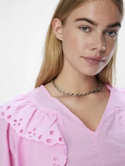 OBJECT Skjortor*BRODERIE ANGLAISE BLUS Pink Frosting