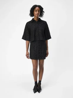 OBJECT Skjortor|Toppar*BRODERIE ANGLAISE SKJORTA Black