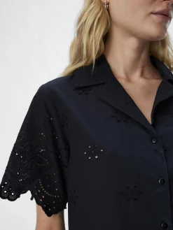 OBJECT Skjortor|Toppar*BRODERIE ANGLAISE SKJORTA Black
