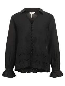 OBJECT Skjortor|Toppar*BRODERIE ANGLAISE SKJORTA Black