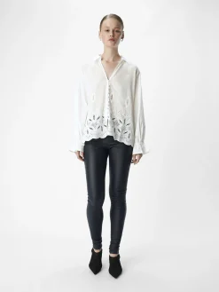 OBJECT Skjortor|Toppar*BRODERIE ANGLAISE SKJORTA Cloud Dancer