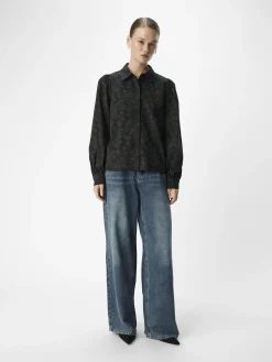 OBJECT Skjortor|Toppar*BRODERIE ANGLAISE SKJORTA Black