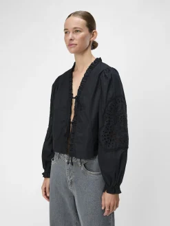 OBJECT Skjortor|Toppar*BRODYRPRYDD SKJORTA Black