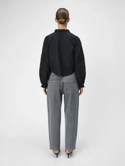 OBJECT Skjortor|Toppar*BRODYRPRYDD SKJORTA Black