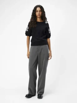 OBJECT Stickat*BRODYRPRYDD STICKAD TOPP Black