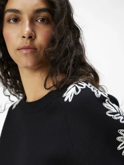 OBJECT Stickat*BRODYRPRYDD STICKAD TOPP Black