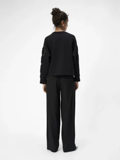 OBJECT Toppar*BRODYRPRYDD SWEATSHIRT Black