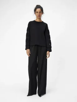 OBJECT Toppar*BRODYRPRYDD SWEATSHIRT Black
