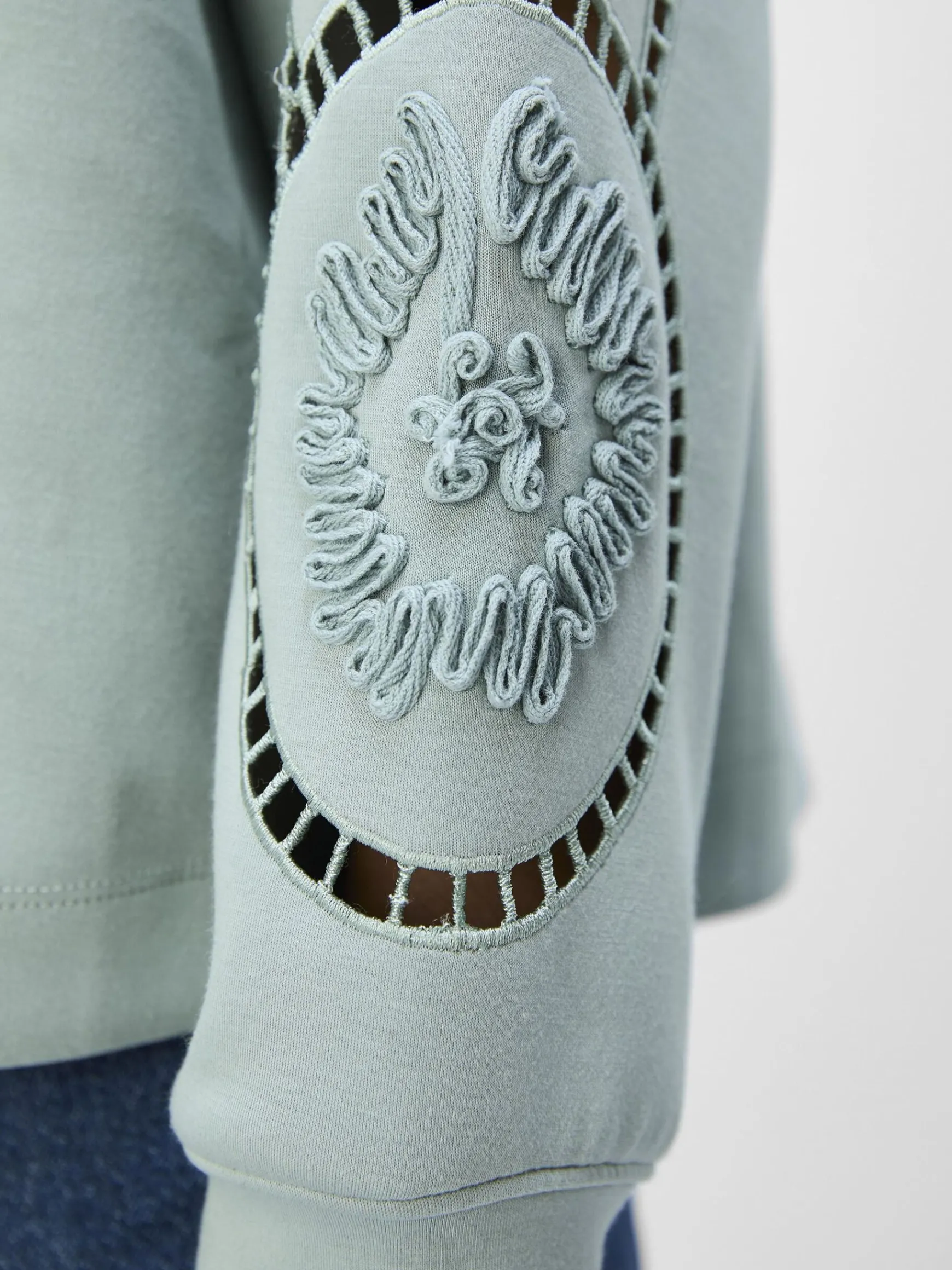 OBJECT Toppar*BRODYRPRYDD SWEATSHIRT Slate