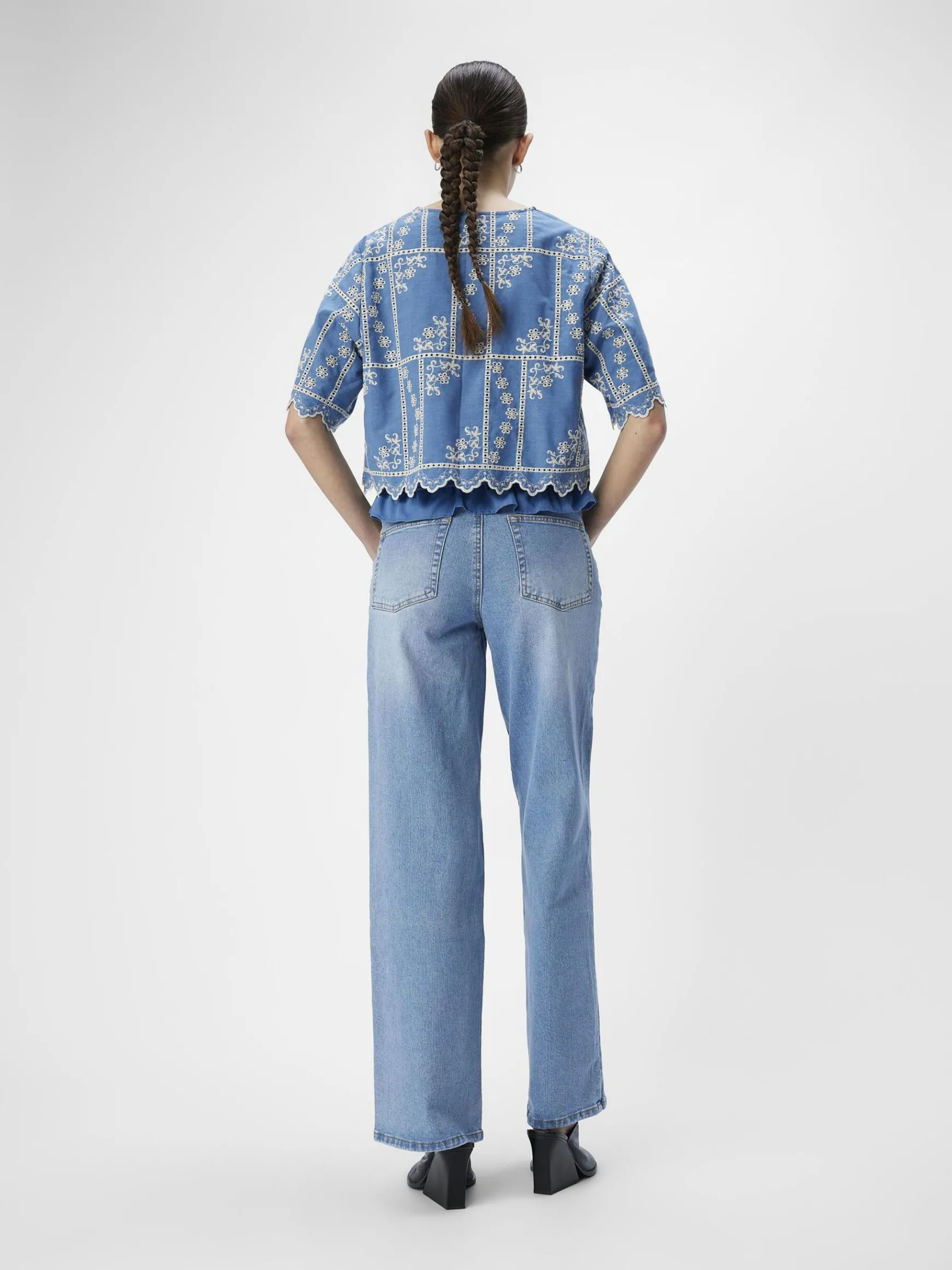 OBJECT Skjortor|Toppar*BRODYRPRYDD TOPP Dark Denim