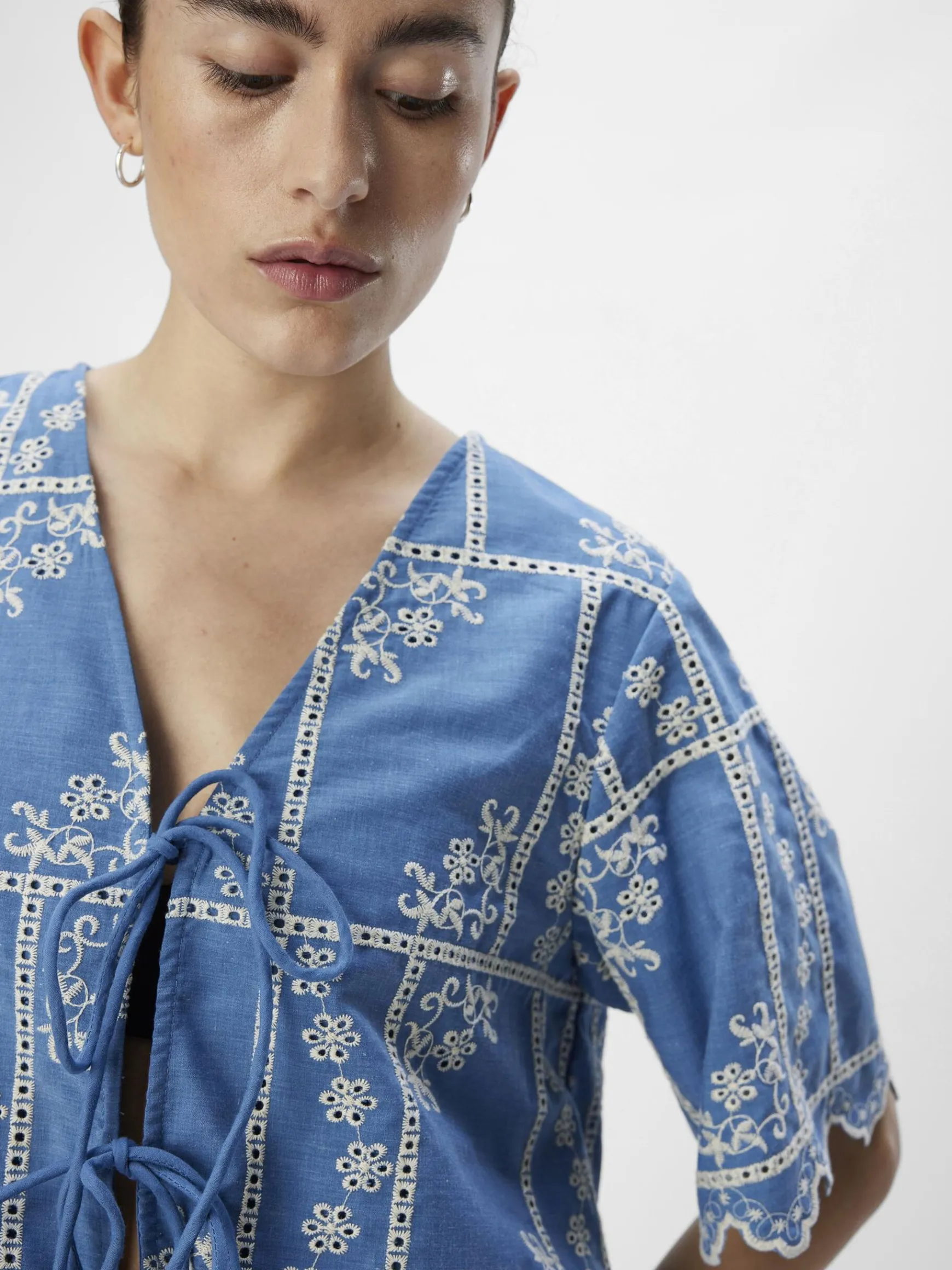 OBJECT Skjortor|Toppar*BRODYRPRYDD TOPP Dark Denim