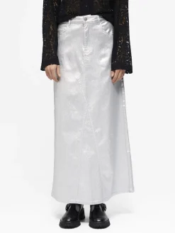 OBJECT Kjolar*COATADE JEANSKJOL Silver Colour