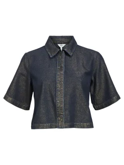 OBJECT Skjortor*COATADE JEANSSKJORTA Dark Blue Denim
