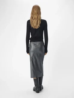 OBJECT Kjolar*COATADE MIDIKJOL Brushed Nickel