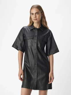OBJECT Klänningar*COATADE SKJORTKLÄNNING Black