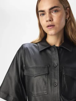 OBJECT Klänningar*COATADE SKJORTKLÄNNING Black