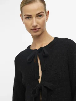 OBJECT Cardigans*CROPPAD ULLBLANDNING KOFTA Black
