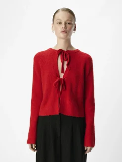 OBJECT Cardigans*CROPPAD ULLBLANDNING KOFTA Flame Scarlet