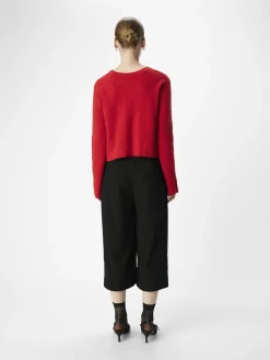 OBJECT Cardigans*CROPPAD ULLBLANDNING KOFTA Flame Scarlet