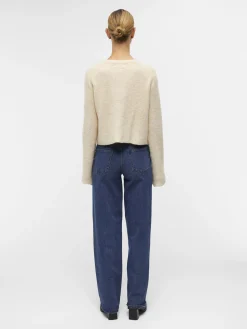 OBJECT Cardigans*CROPPAD ULLBLANDNING KOFTA Sandshell