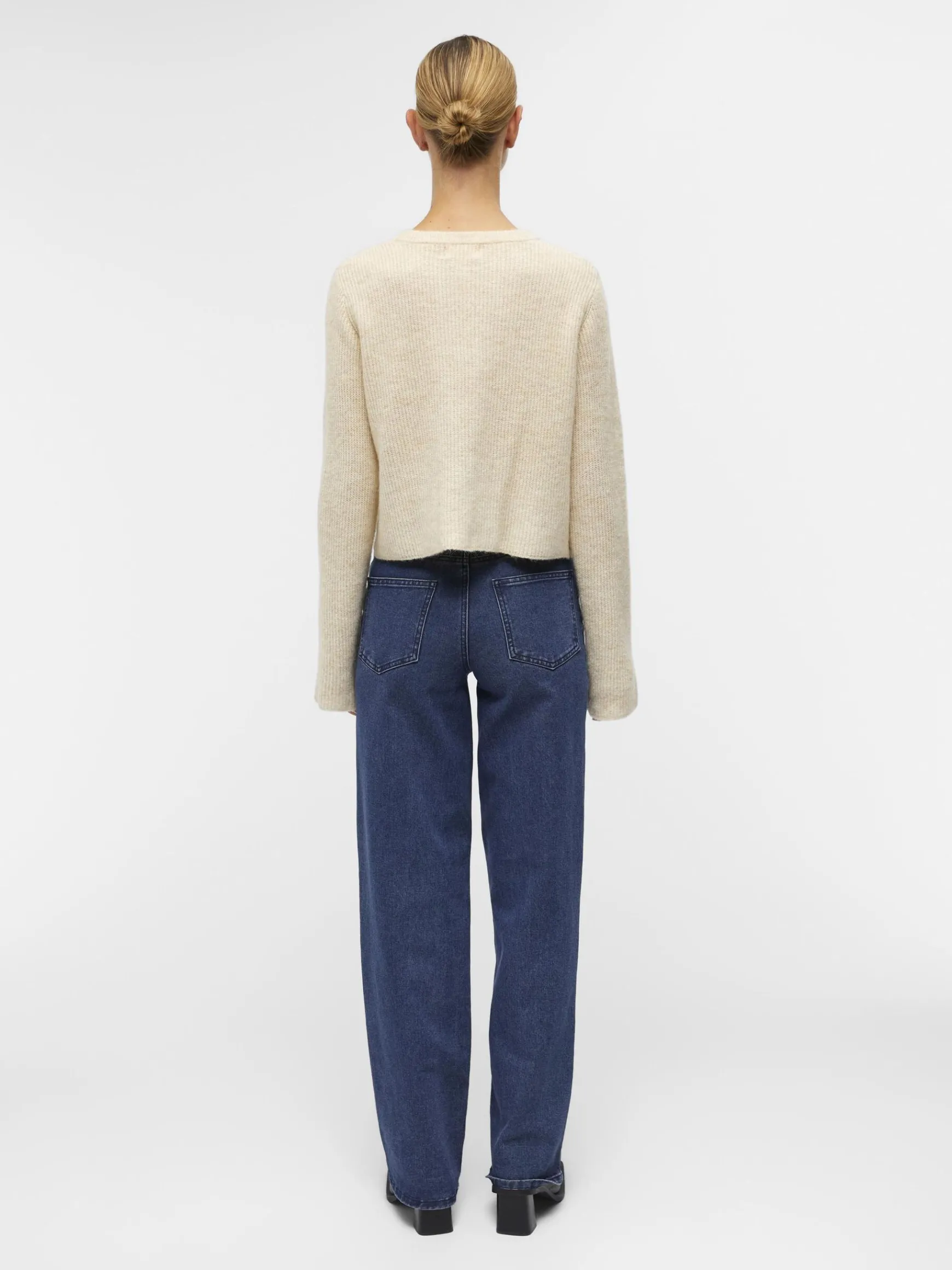OBJECT Cardigans*CROPPAD ULLBLANDNING KOFTA Sandshell