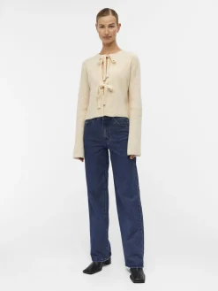 OBJECT Cardigans*CROPPAD ULLBLANDNING KOFTA Sandshell