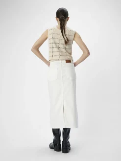 OBJECT Basic|Kjolar*DENIM MAXIKJOL Cloud Dancer