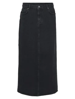 OBJECT Basic|Kjolar*DENIM MAXIKJOL Black Denim